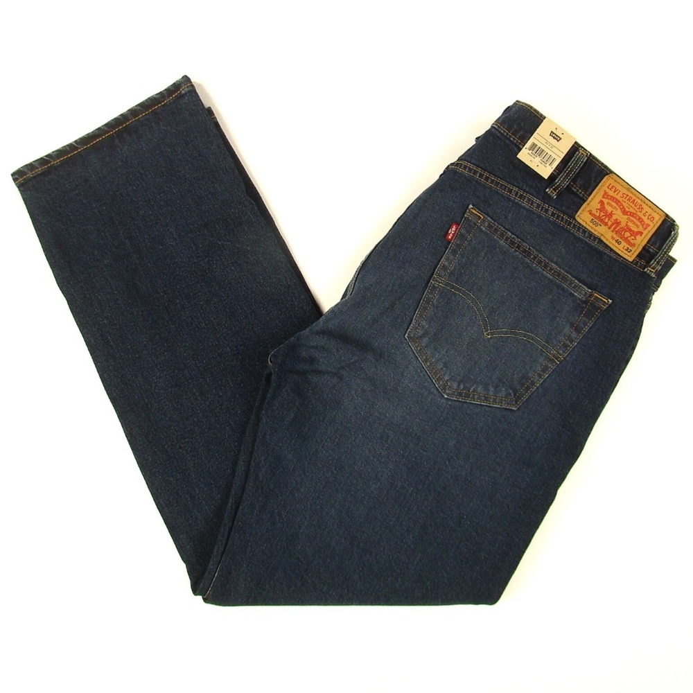 Levi's Men's Dark Indigo Straight Jeans 505 40x32